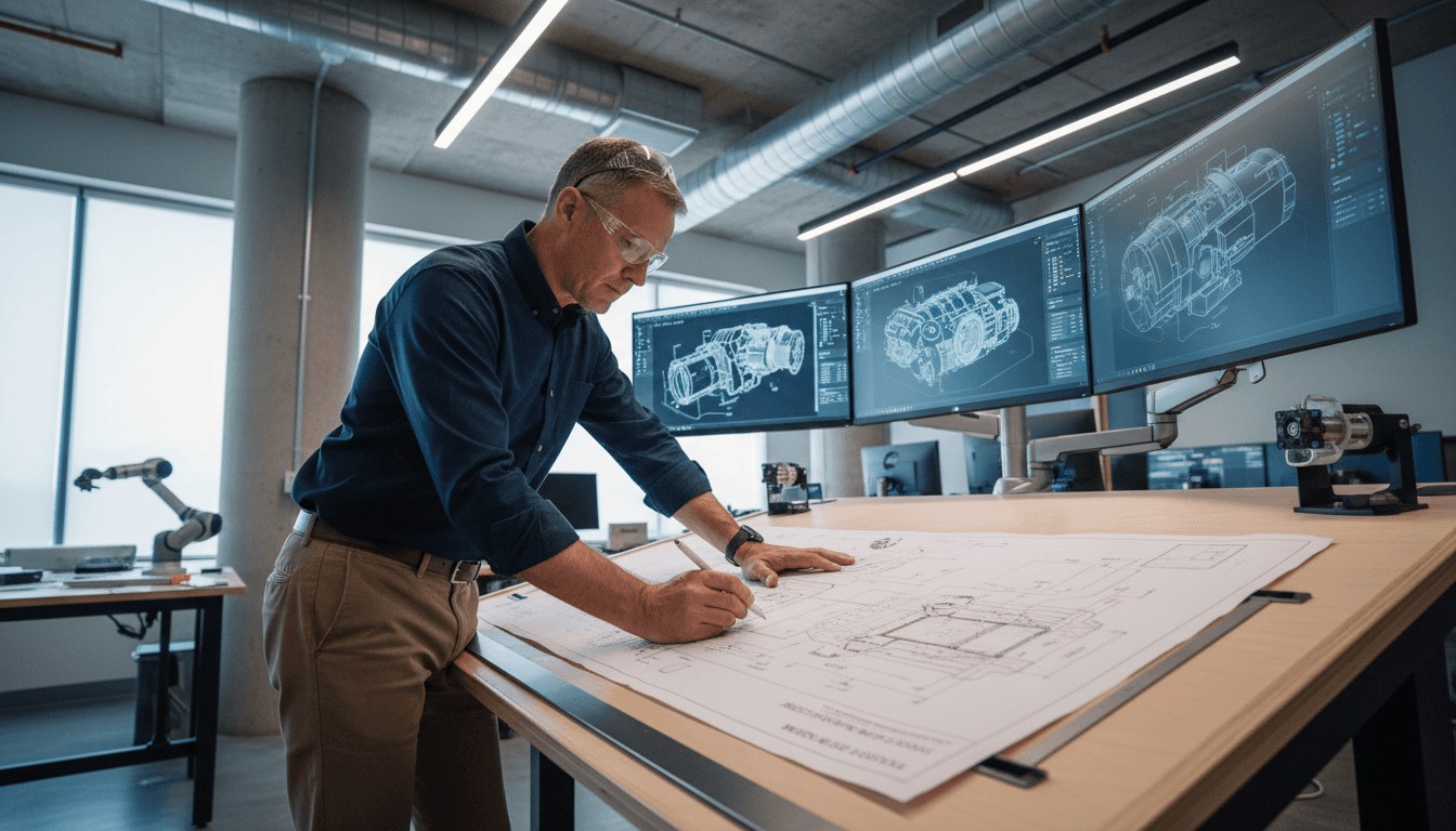 Medical device professionals reviewing regulatory documents in a bright office
